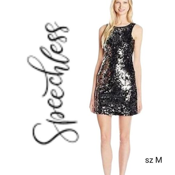 Black Sequined Bodycon Special Occasion Formal Evening Cocktail Mini Dress - Picture 2 of 9